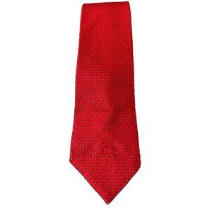 Countess Mara Sistine Satin Handmade Thick Red Silk Tie, 3.5” Wide